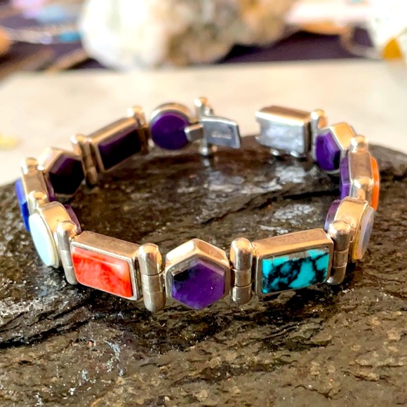 Vintage Native American Link Reversible Bracelet - Picture 8 of 16